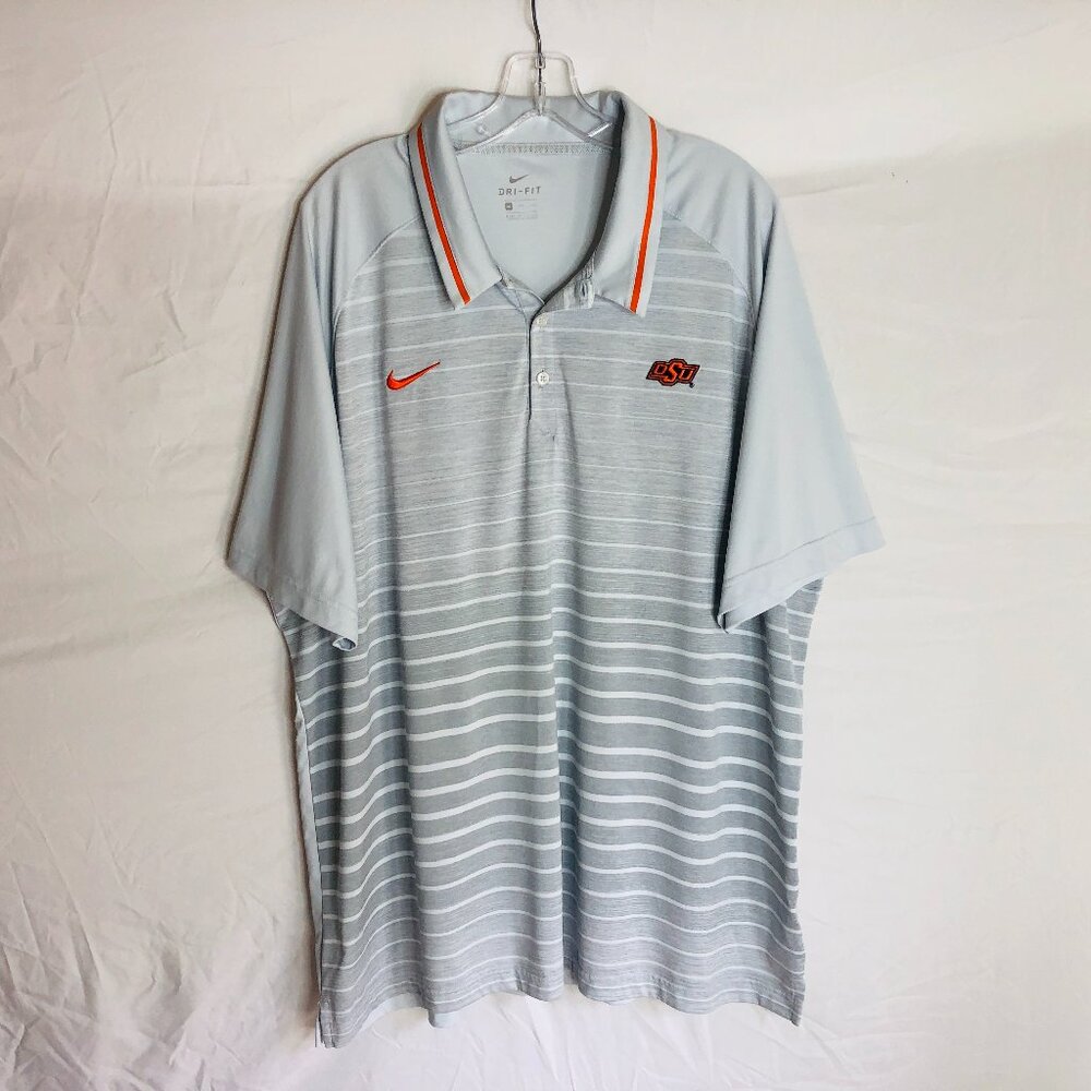 Oklahoma State Cowboys Nike Men's Size 3XL Striped Golf Polo Shirt